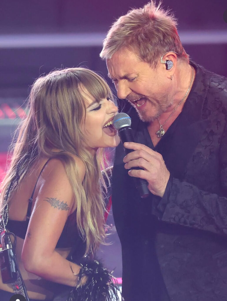 victoria a sanremo con Simon Le Bon