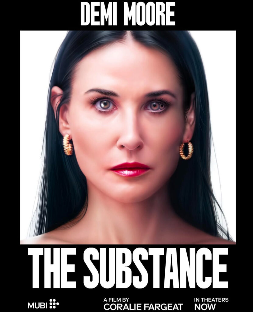 primo piano di Demi Moore protagonista di The Substance