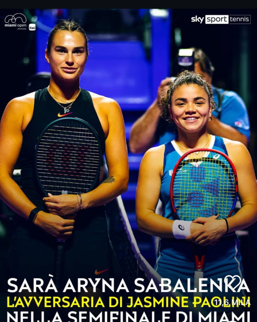 Aryna Sabalenka e Jasmine Paolini
